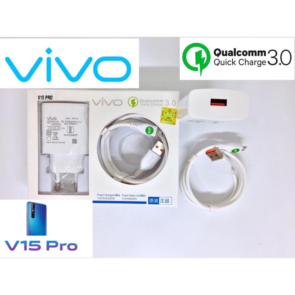 NEW~Charger Vivo Original 100% Fast Charging 9V-2A / Charger Vivo V15/V15PRO V5 V5max V3max Y95 Y91