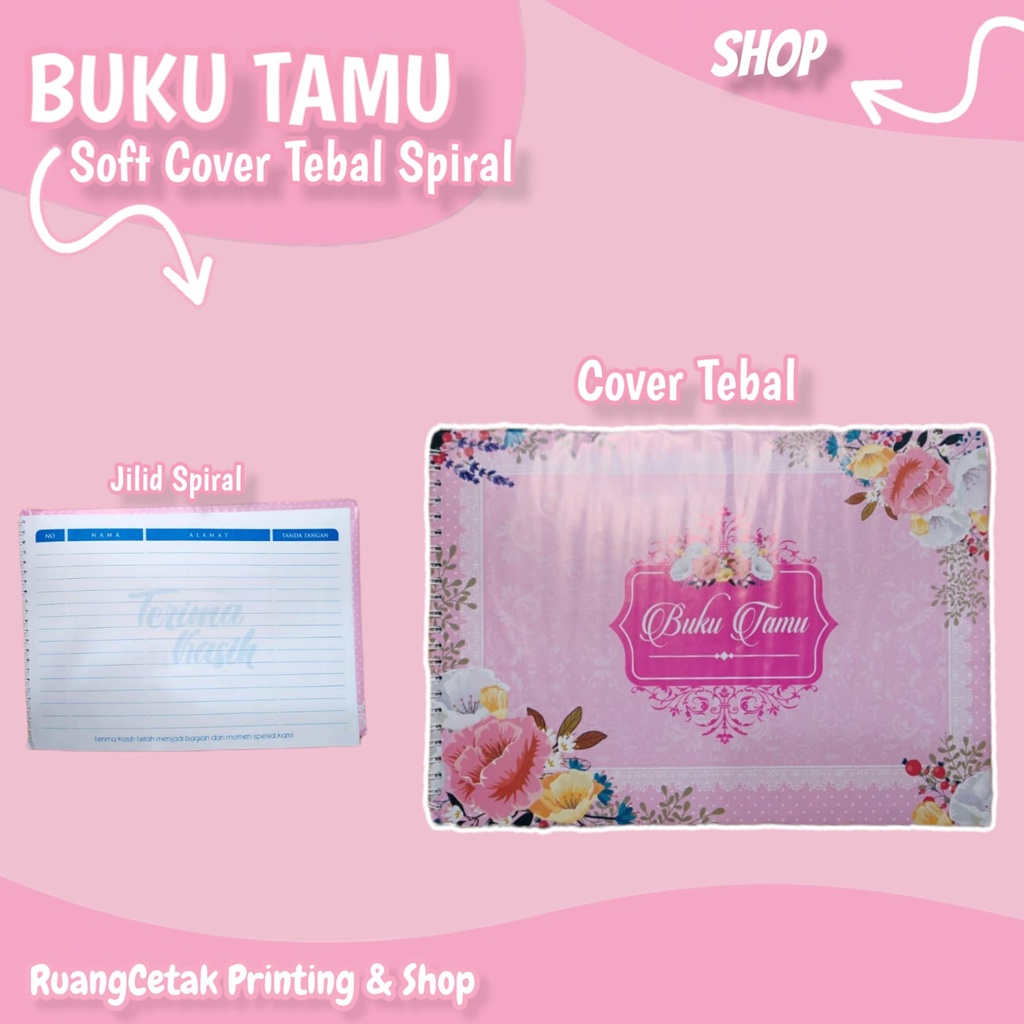 Buku Tamu Undangan | Gust Book | Softcover Tebal Spiral