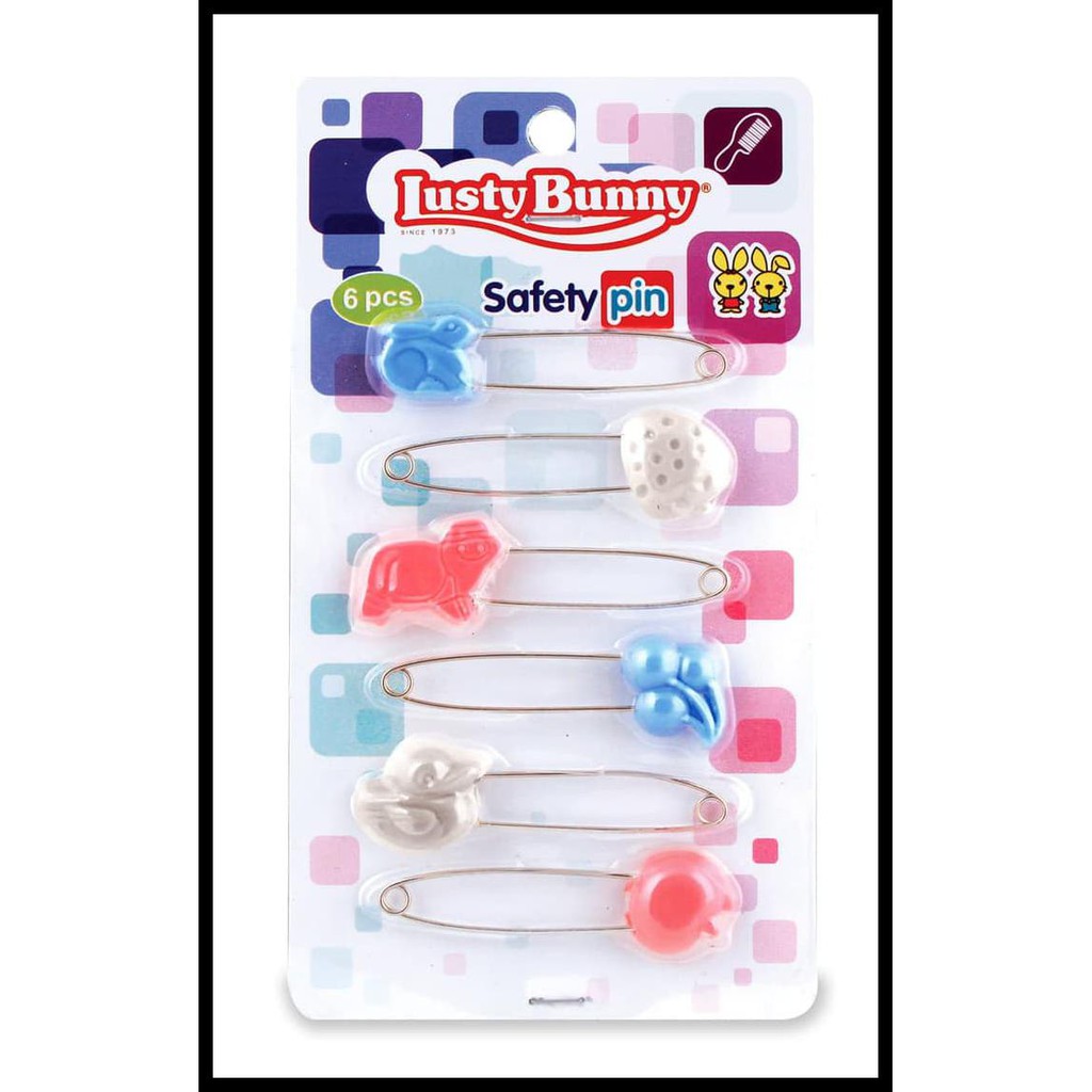 LUSTY BUNNY - PENITI ISI  6 PCS (DK 7701) / SAFETY PIN