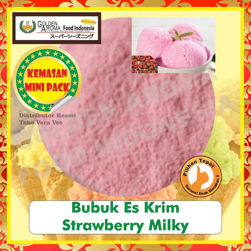 

Bubuk Es Krim Strawberry Milky 50Gr Serbuk Ice Cream Strawberry Milky 50Gr Eskrim Kiloan Bahan Instan Premix Soft Hard Gelato Murah Enak Terbaik GAFI Jual Instant Suntik Tempat Terdekat Harga Bukan Mr Cool Haan Pondan Frizco Camelo Aice Walls Diamond