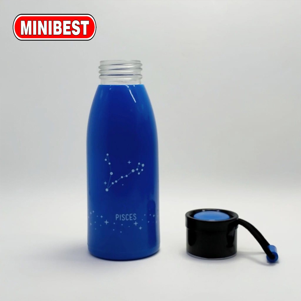 MINIBEST Botol minum kaca berkarakter Zodiak 300ml