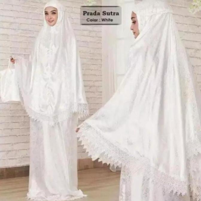 $$$$] Mukena Prada Sutera Renda Putih