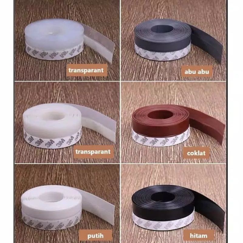 2,5cm strip penutup celah bawah pintu/door seal adhesive 25mm