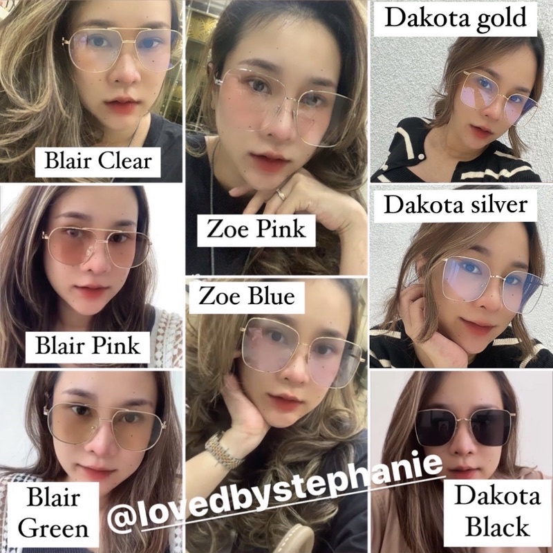 iwearmyra blair bleir clear green dakota gold zoe pink blue sunglasses kacamata i wearmyra wear myra