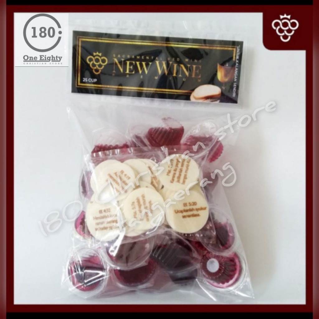 

Anggur Perjamuan Kudus Cup Premuim + Hosti Ayat Kecil - Isi 25 Cup