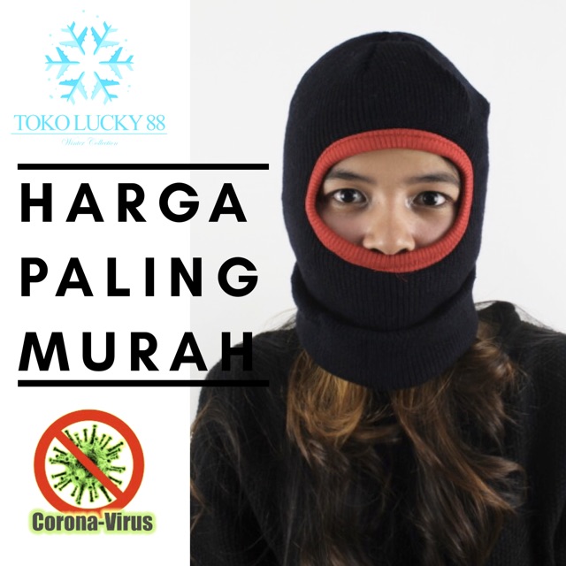 Masker Wajah Kepala Rajut Wool Winter Musim Dingin