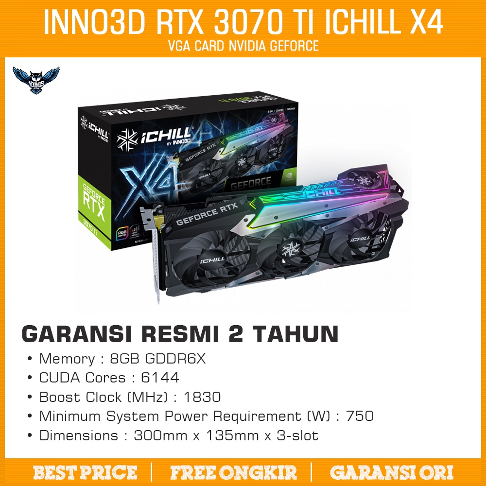 VGA INNO3D RTX 3070 Ti ICHILL X4 - 8GB DDR6X Nvidia GeForce 3070Ti