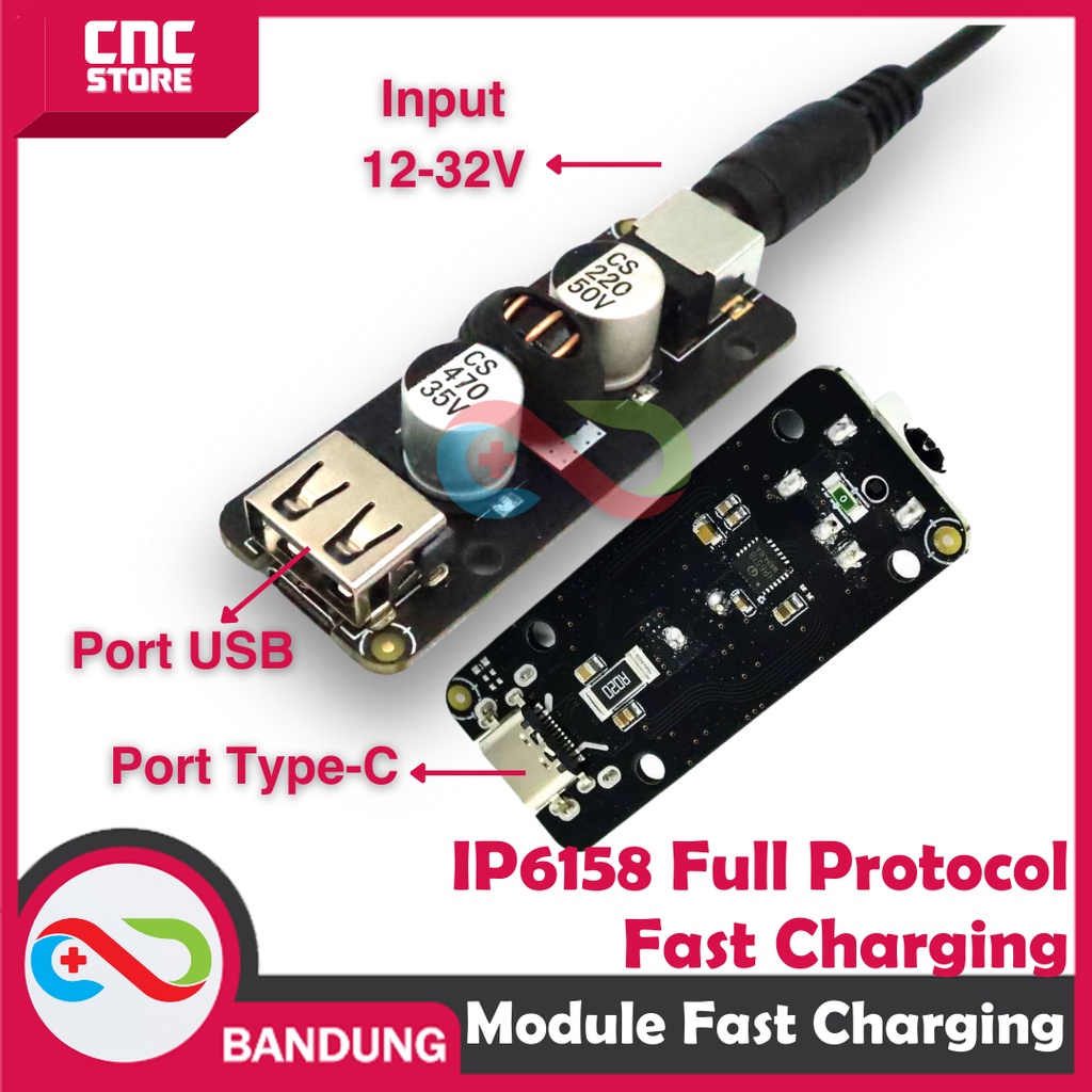 IP6518 FULL PROTOCOL FAST CHARGING BOARD MODULE QUALCOMM QC3.0