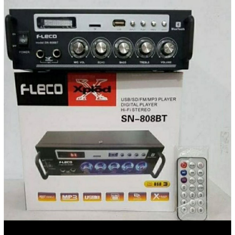 Amplifier Fleco Bluetooth Usb Fleco 808