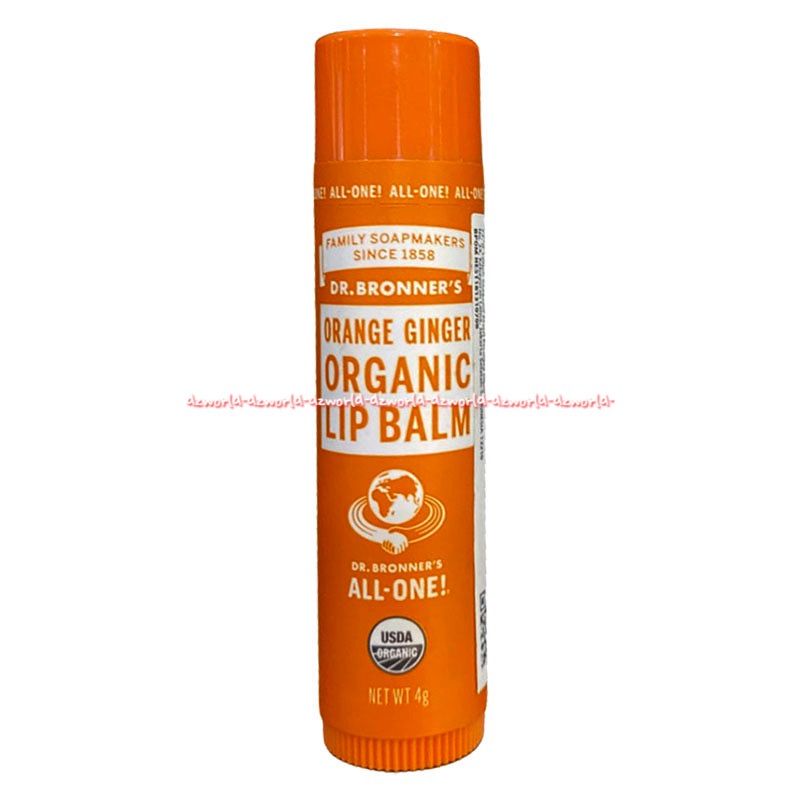 Dr Bronner's 4gr Lemon Lime Orange Ginger Organic Lip Balm All One Lip Gloss Pelembab Bibir Lipgloss Organik Dr Broner Drbronner's Broners