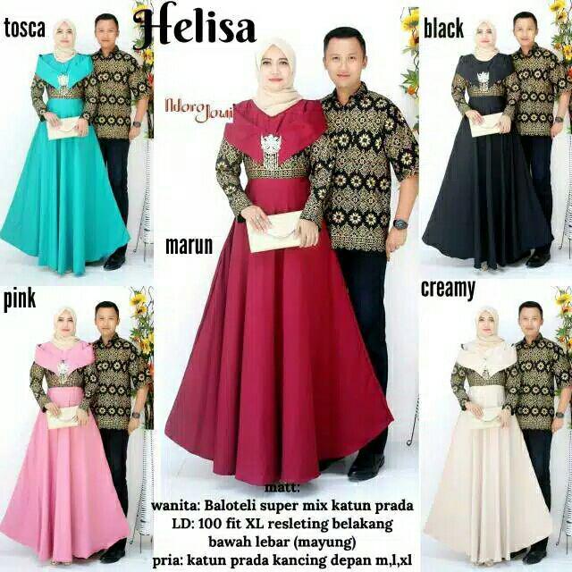 Batik Couple Helisa,sarimbit Gamis Helisa