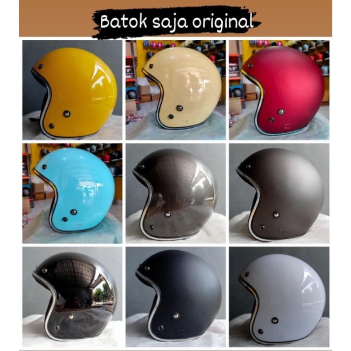 helm bogo polos lis crome batok saja