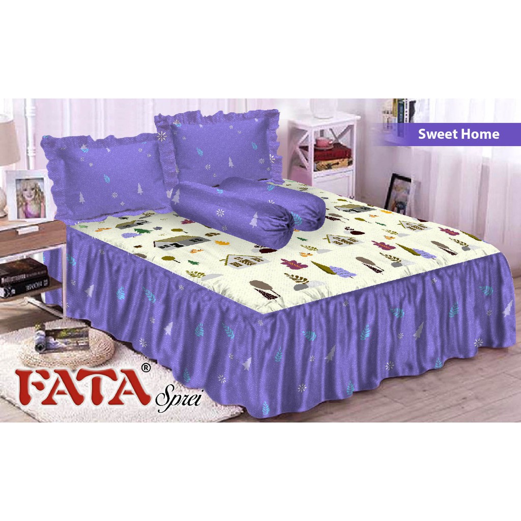 RC FATA SPREI RUMBAI KING UKURAN 180X200 MOTIF MINIMALIS HARGA TERJANGKAU