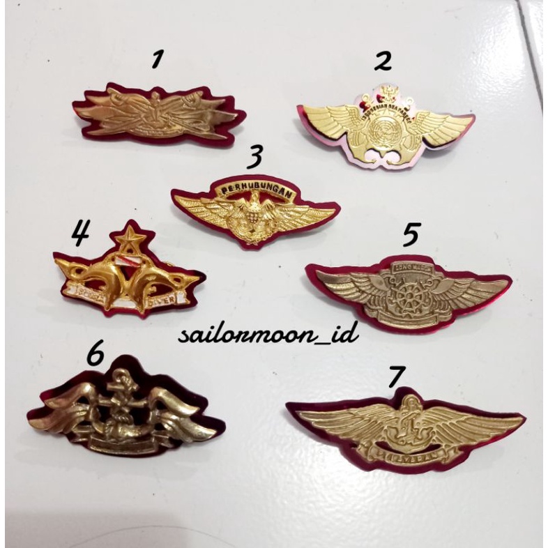 BRIVET TARUNA BRIVET PELAYARAN merah BRIVET PELAUT BRIVET PERHUBUNGAN WING DISHUB BRIVET DISHUB WING