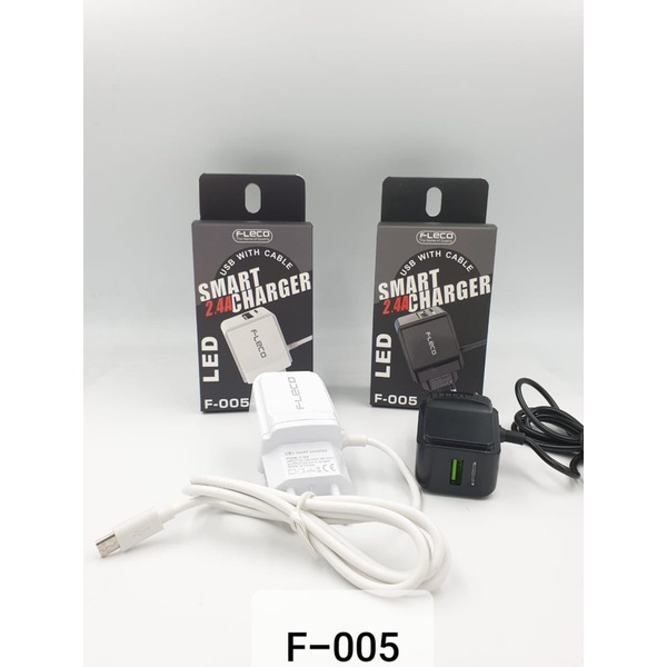 Fleco Travel Charger TC Adaptor Casan USB with cable LED 2.4A F-005 F005 F 005