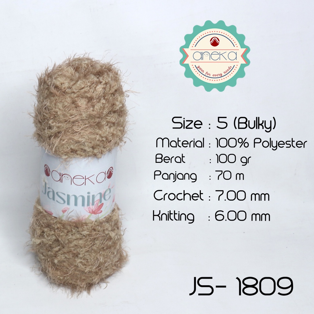 Benang Rajut Bulu Halus Jasmine Yarn / Cashmere Plush - 1809