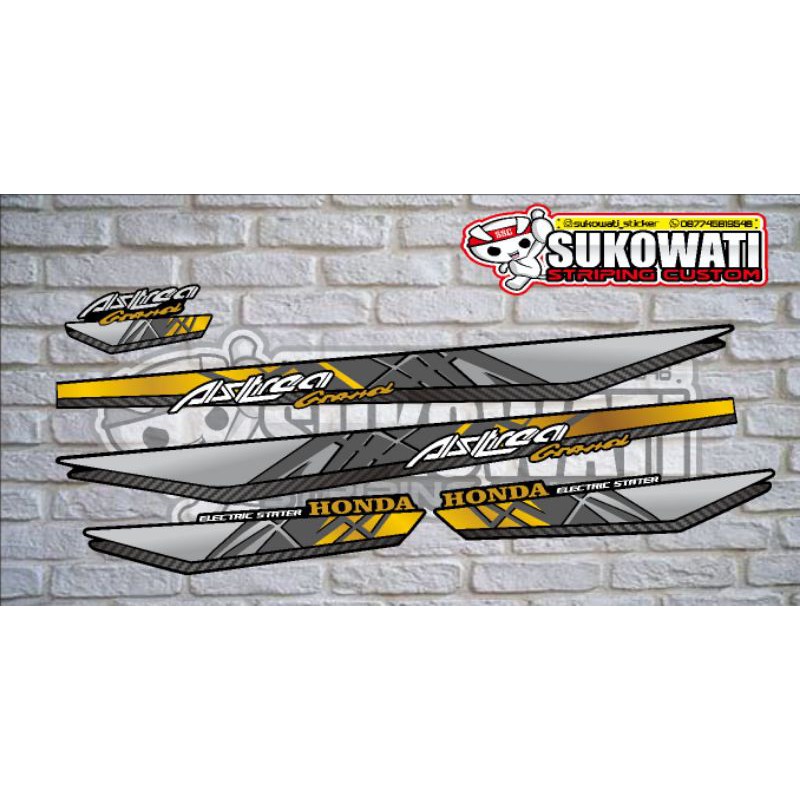STRIPING STICKER LIST HONDA ASTREA GRAND