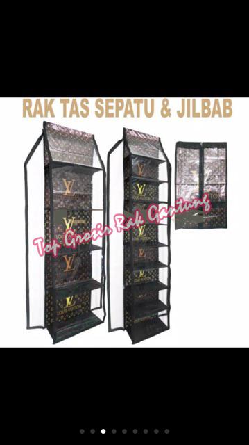 [bisa Cod] Promo Murah Rak Gantung Sepatu Karakter Full Resleting Kualitas Terbaik Dan Termurah