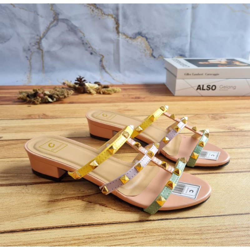 ABBUSHOES RH 01 hak tahu mules stut Rayana 3cm 36/41