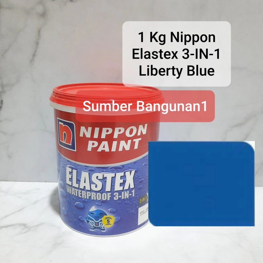 Cat Tembok biru tua Liberty Blue 1 kg nippon elastex exterior interior