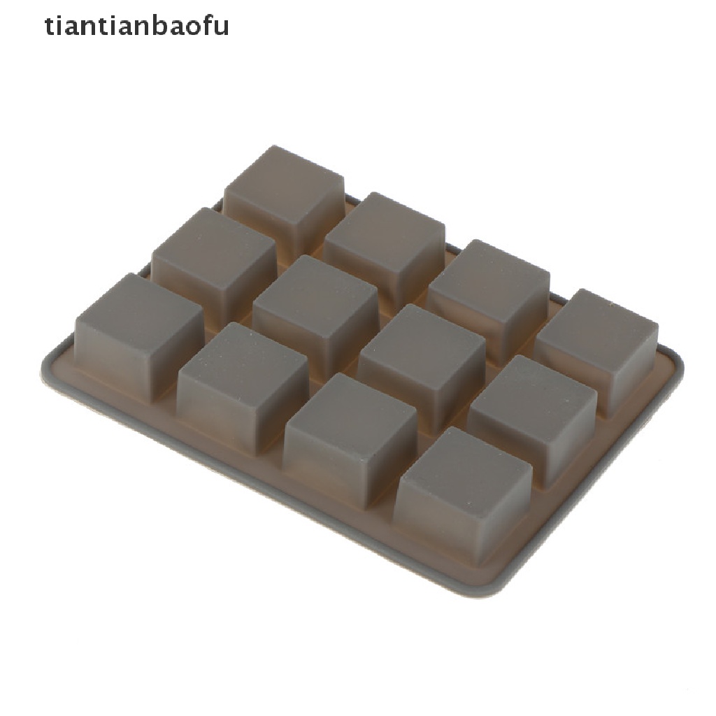 [tiantianbaofu] Bar Square Soap Silicone Mold DIY Chocolate Baking Cake Handmade Tool Mould Boutique