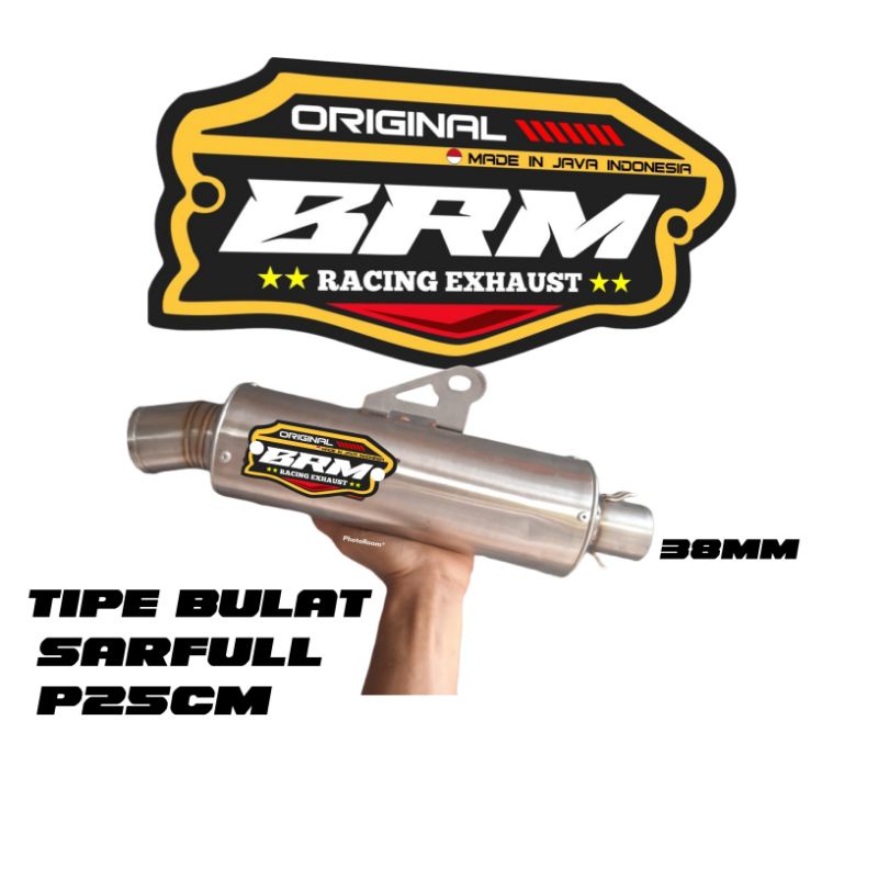 SLINCER Knalpot RACING BULAT BEST3 ORIGINAL BRM