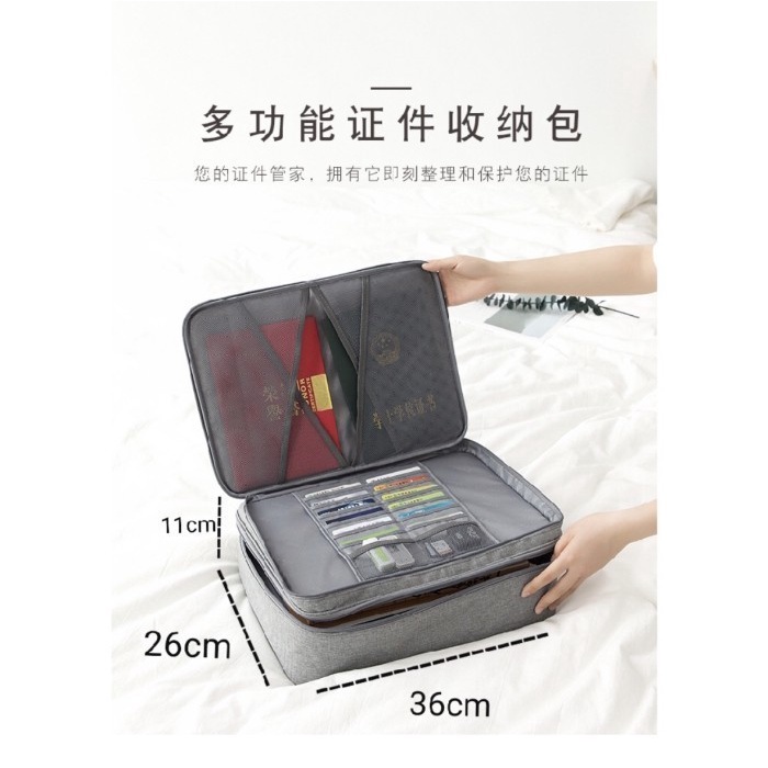 READY STOCK Tas Travel Organizer Storage Box Multifungsi Handbag Passport Document