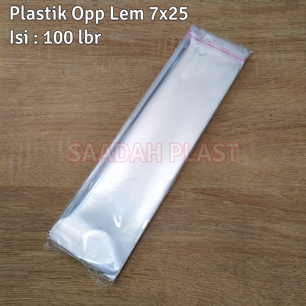 (ISI 100) Plastik Opp Lem Seal 7x25 - Kemasan Bungkus Sendok Garpu