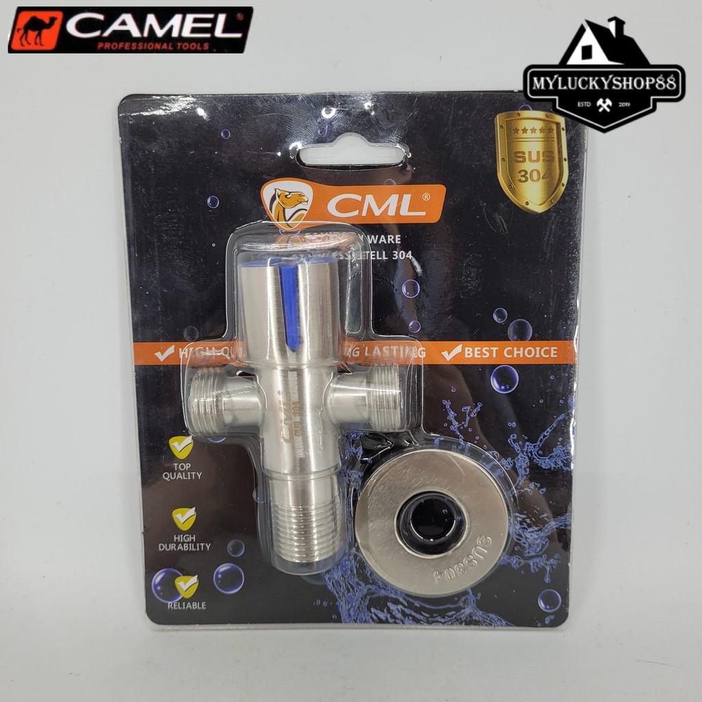 Camel Kran Cabang 1/2&quot; T Salib Shower Jetshower Keran Toilet Kakus WC