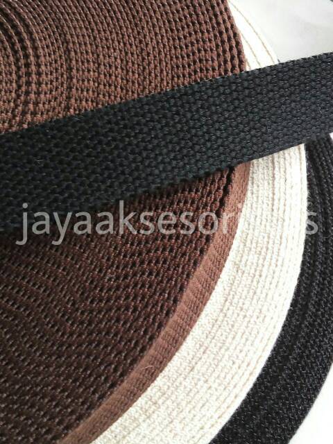 Tali webbing tas katun 2.5 cm