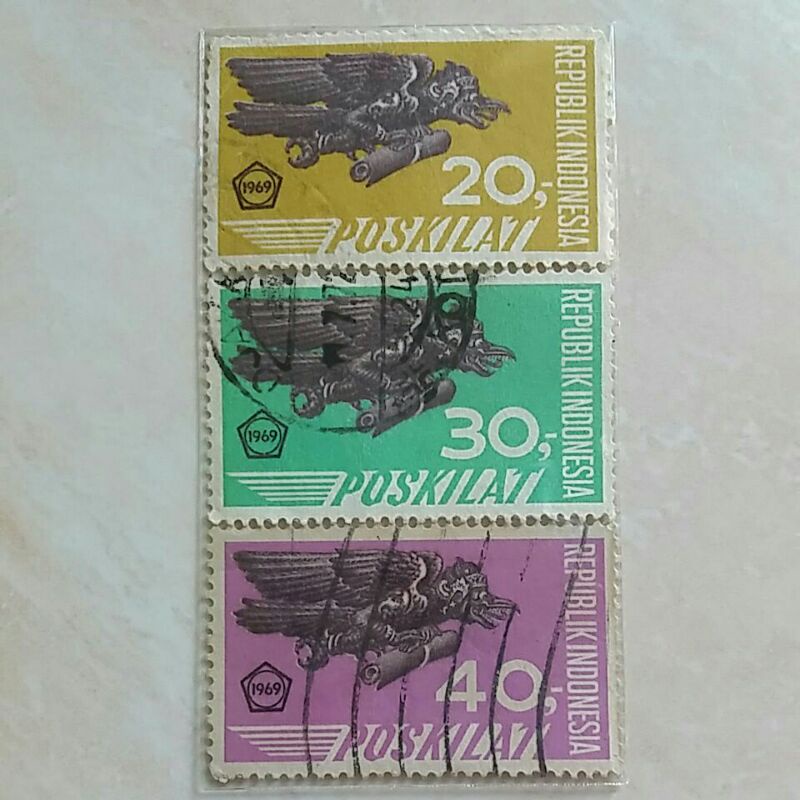 

(AB) Perangko Pos Kilat 1969 Set Lengkap 3pcs Used