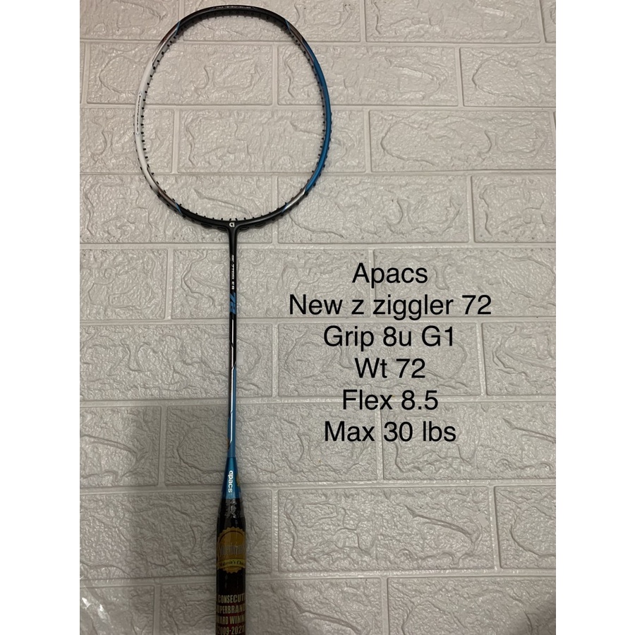 Raket Badminton APACS NEW Z ZIGGLER 72 grip 8u G1 ORIGINAL