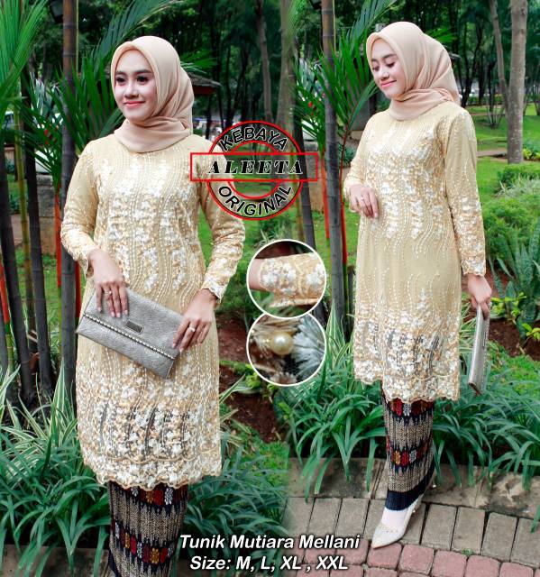 Set tulle mutiara mellani &amp; rok plisket