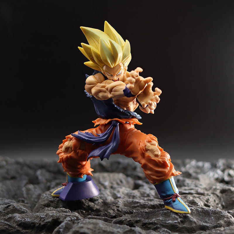 Mainan Action Figure Model Anime Dragon Ball Z Goku Super Saiyan Fighting Bahan PVC