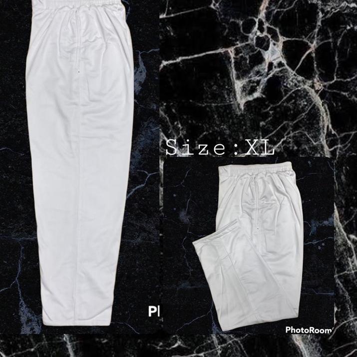 Tidak Diragukan.. Training Panjang Warna Putih Polos / Celana Training Panjang Pria / Celana Trainin