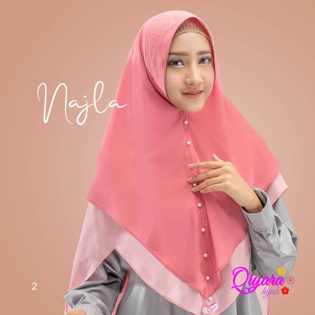 (BISA COD) Najla Khimar Pet Antem ORIGINAL Qiyara Hijab