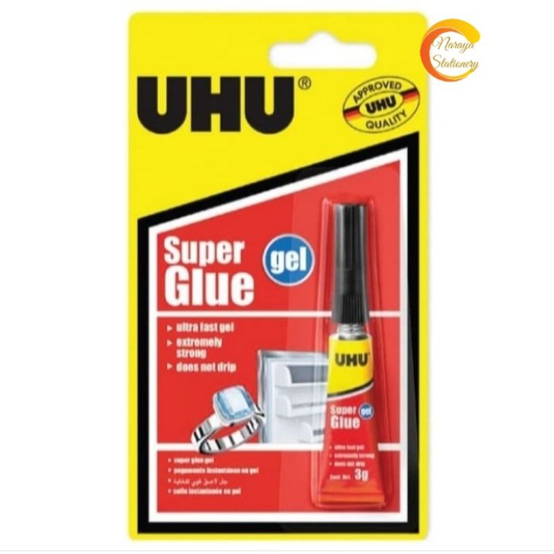 

Uhu Super Glue Gel 3 gr blister / Lem Serbaguna