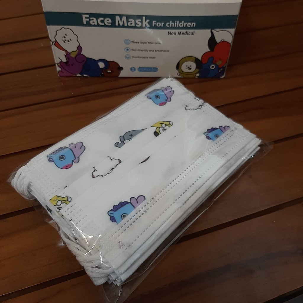 MASKER ANAK BTS 3PLY