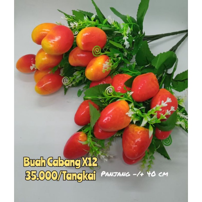 Buah Artificial Buah Imitasi Buah Cabang x12 Imitasi