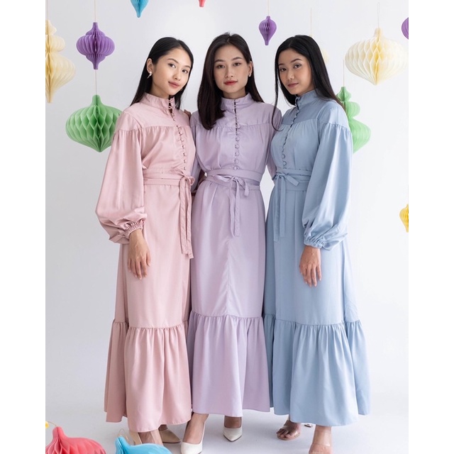 IWEARGRACIE - RAYA IN PASTEL COLLECTION - EDEN DRESS / DRESS MUSLIM WANITA / DRESS PANJANG