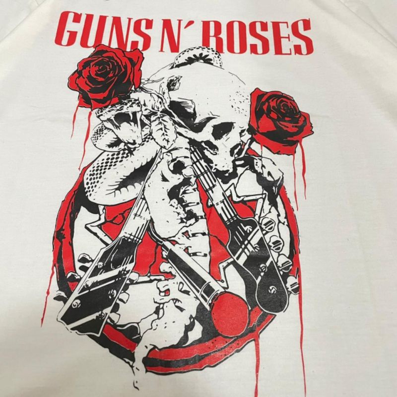kaos H&M Guns n roses putih Original