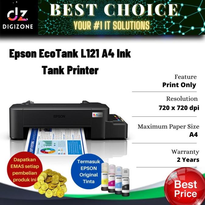 Epson Printer L121 Inktank Print Only Pengganti Epson L120 Terbaru