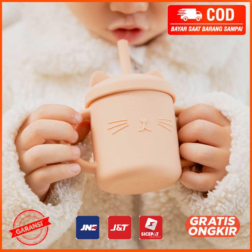 Gelas Cangkir Minum Balita Baby Drinkware Silikon 200ml VM1523