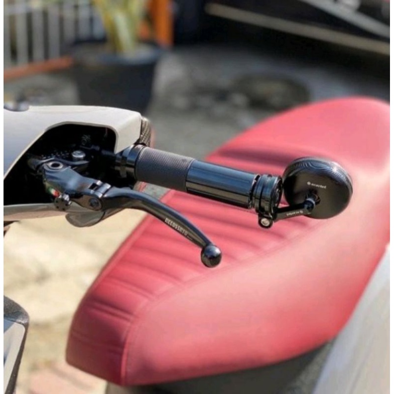 Spion Jalu Bulat Scarlet- 2186 Original Spion BAR END Spion Jalu Bulat Bar end Diameter 6cm Motor Nmax Aerox PCX ADV Vespa Scoopy Fino Dill universal motor