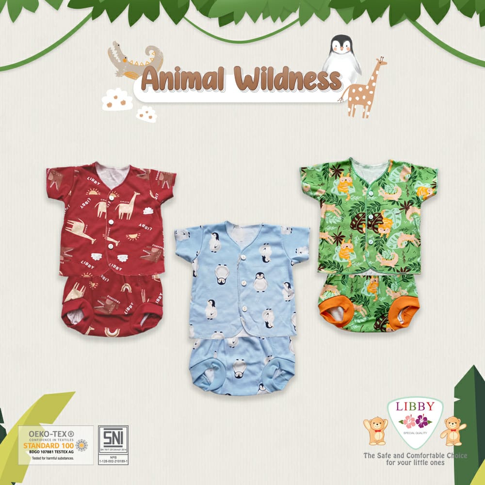 Libby Setelan pendek celana Pop Libby Baju bayi Journey To Safari Summer Holiday