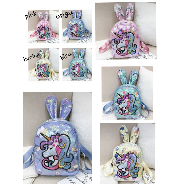 Ransel unicorn ( Led ) lampu