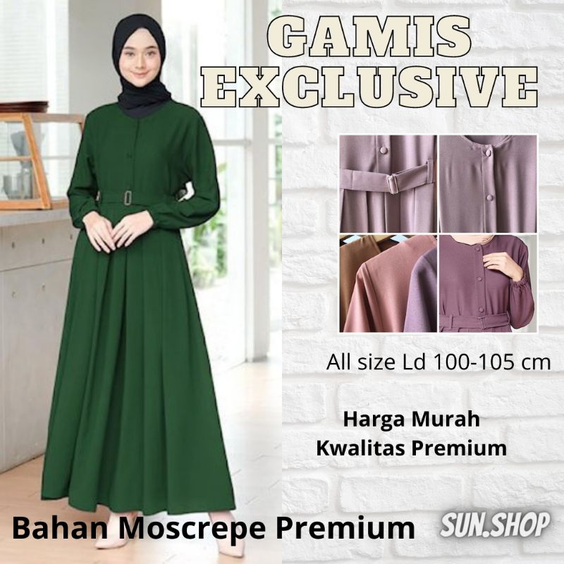 Gamis Exclusive Terbaru Gamis Remaja Gamis Dewasa - Hijau Botol