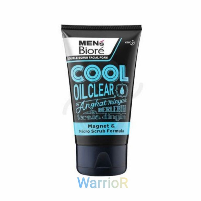 Biore mens double scrub cool oil clear 100 gr