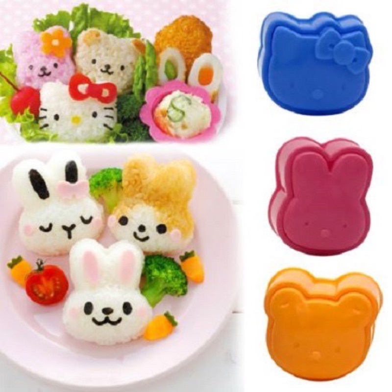 Cetakan Nasi Bento 3 in 1 Karakter - Rice Mold