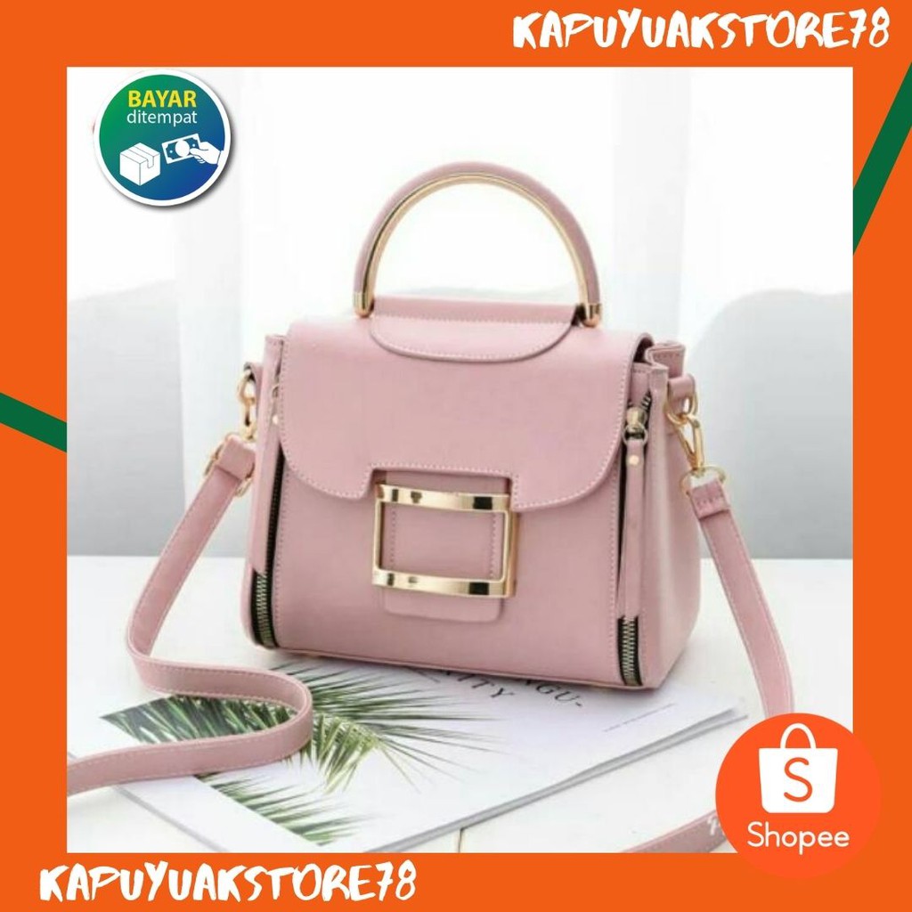 TAS WANITA CK RIBBON TOP HANDLE GIFT SET FREE BOX - 720 & 714